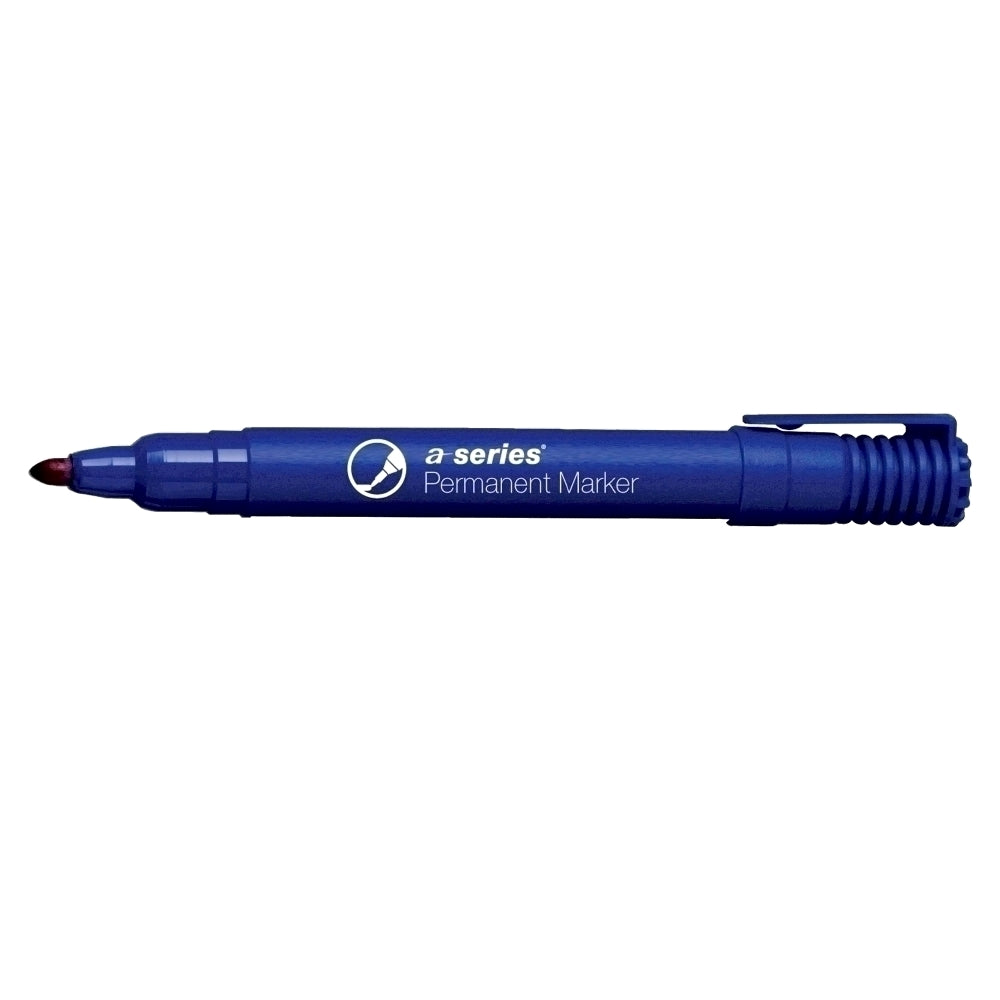 Marker permanent A-series, varf rotund, 2 mm, albastru Marker permanent A-series, varf rotund, 2 mm, albastru